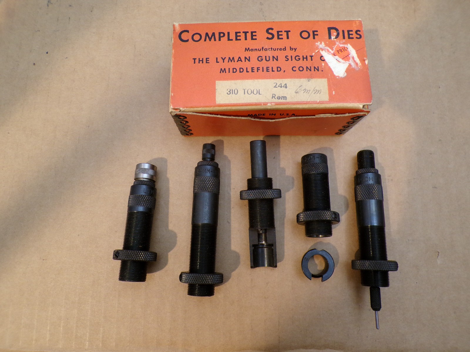 Vintage Lyman Complte Set of Dies 244 Remington 6mm Remington New Old Stock