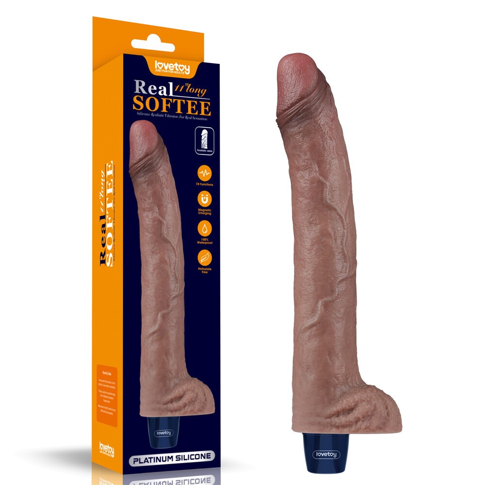 11" Silicona Recargable Consolador Vibrador 10 Velocidad Juguete Sexual