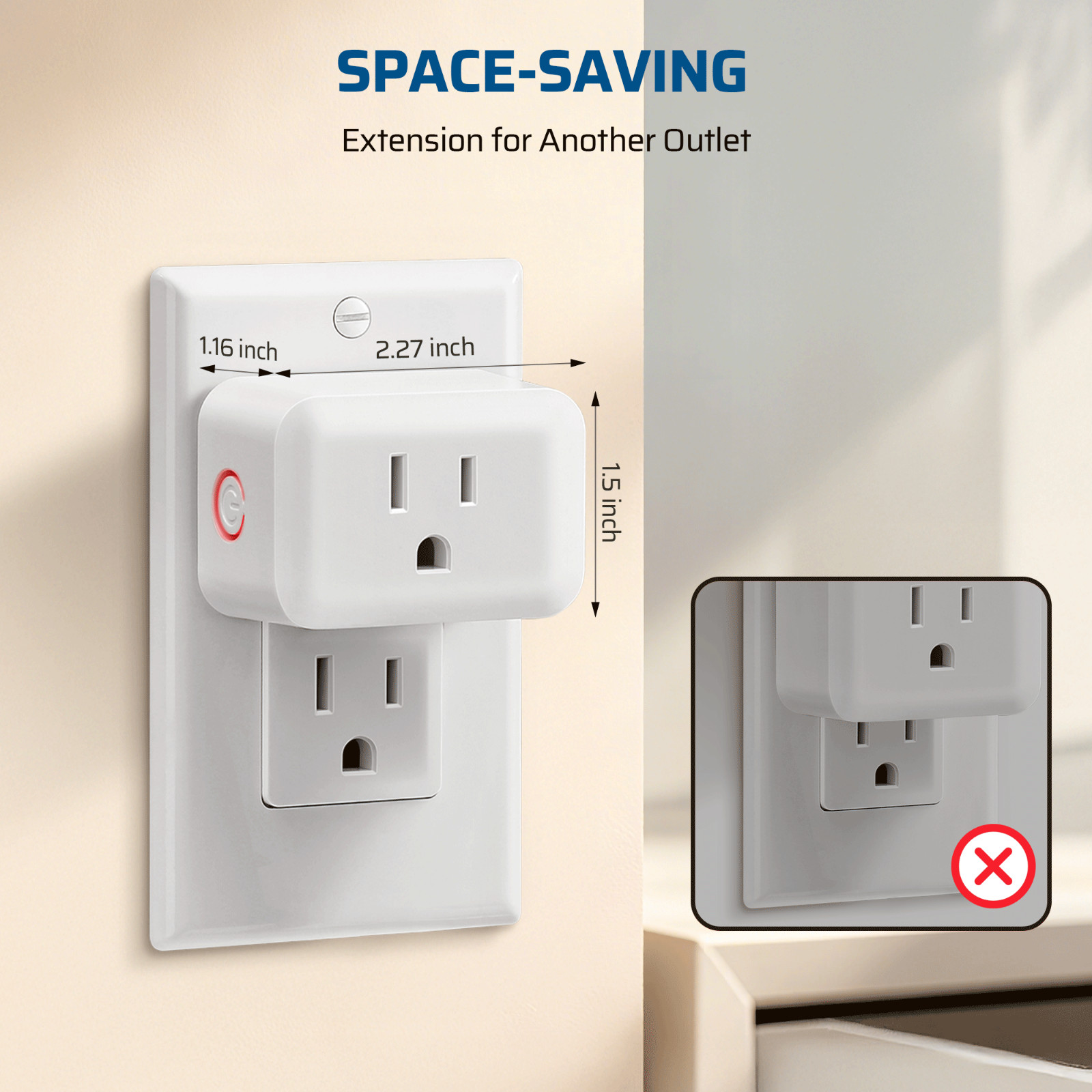 DEWENWILS Wireless Remote Outlets (3 Outlets + 1 Remote) - 100ft RF,UL