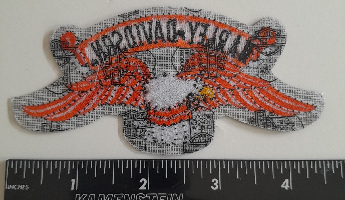 Harley Davidson® Vintage Winged Eagle Arch Patch Emblem 4x2 iron on