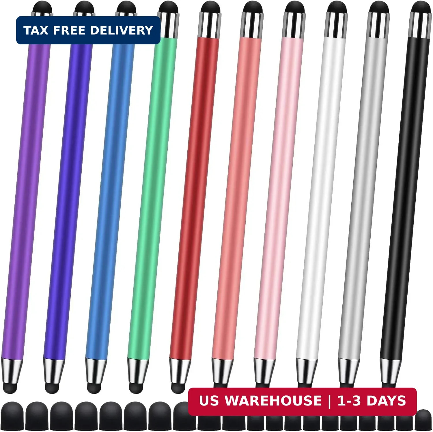 10Pack Stylus Pen,Stylus Pens for Touchscreen, 2-in-1High Precision and Sensitiv