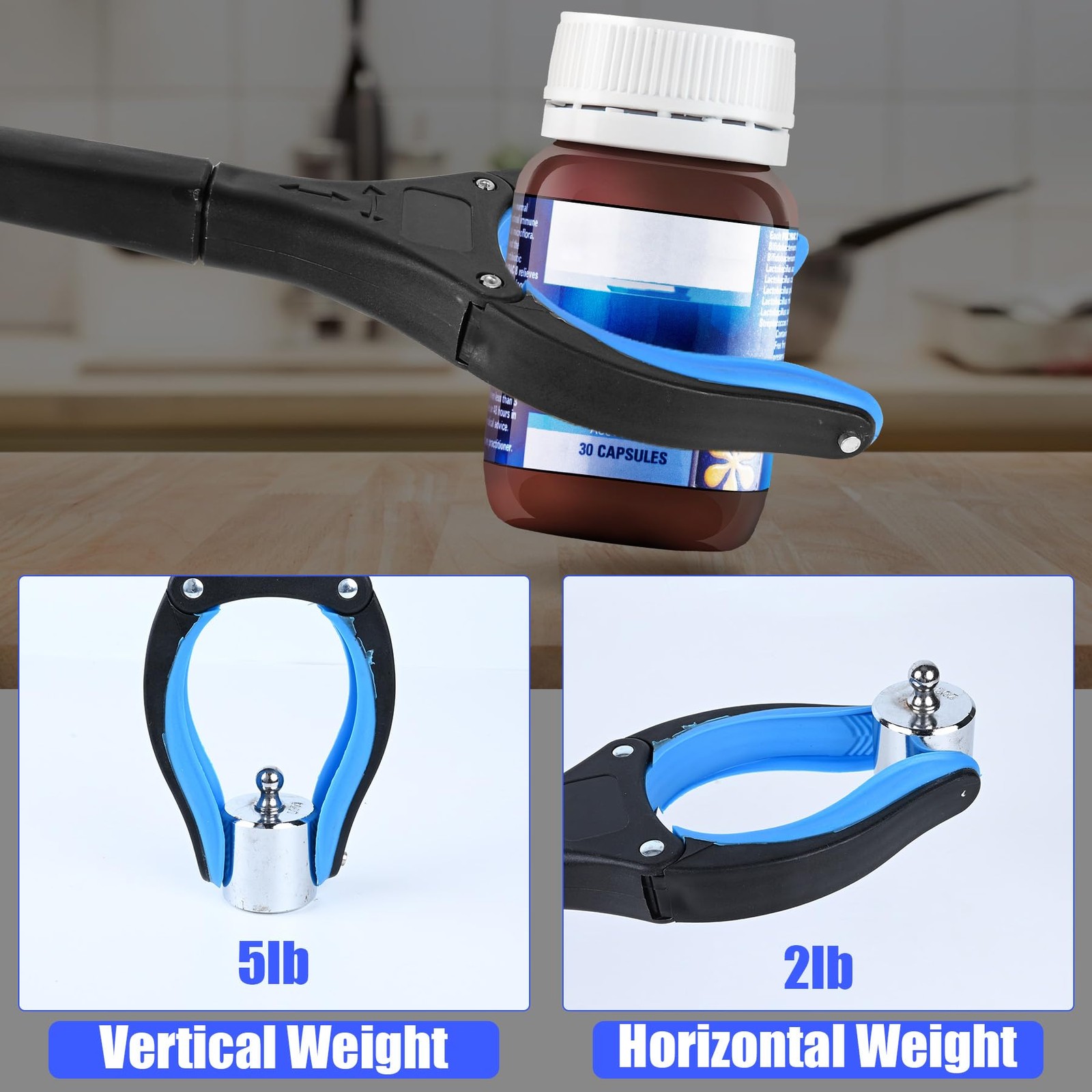 6 Pack 32 Inch Commercial Trash Grabber Tool for Elderly Assist, Foldable