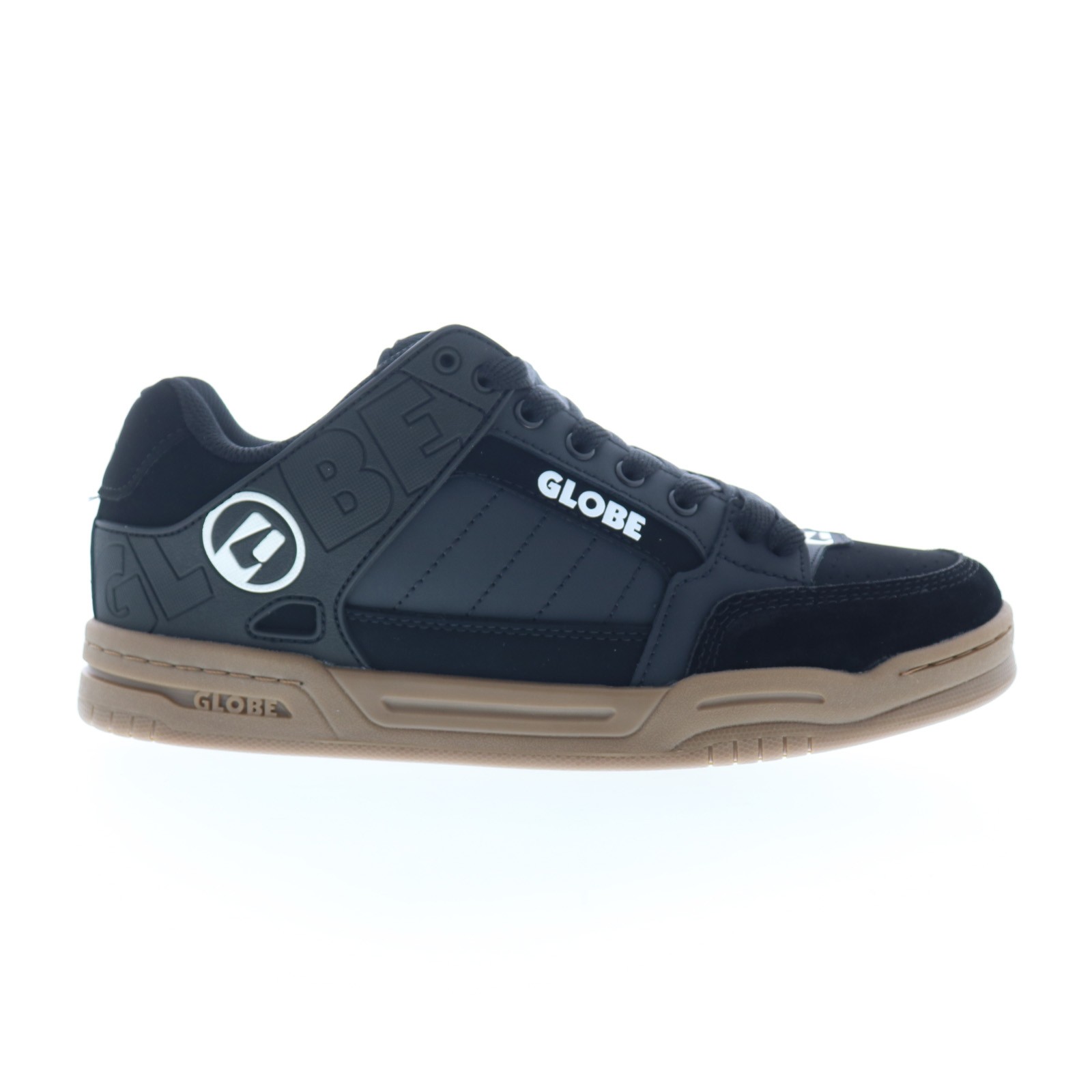 Globe Tilt GBTILT Mens Black Leather Lace Up Skate Inspired Sneakers Shoes