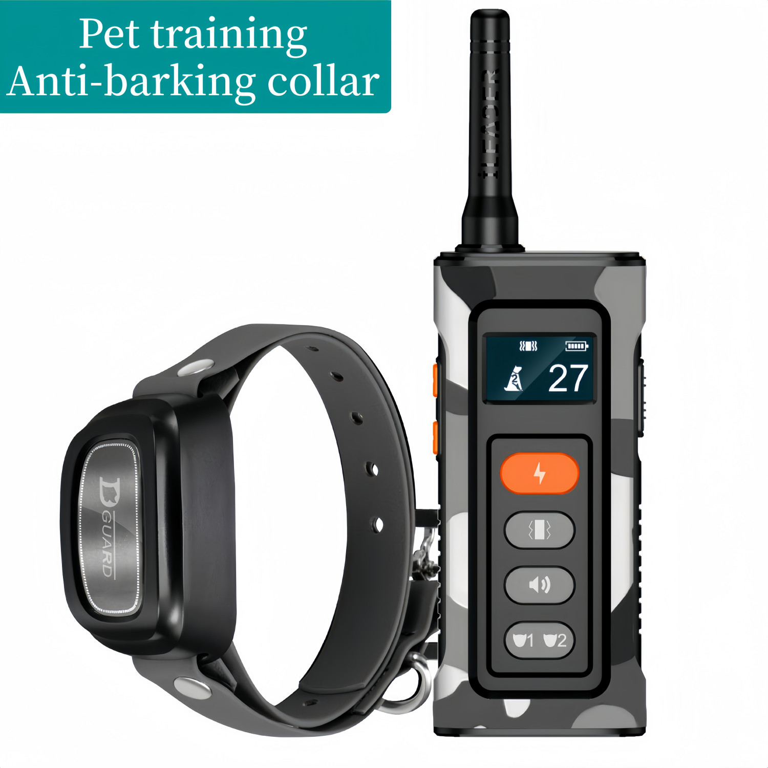 Anti-barking remote collar waterproof control range 3300FT suitable for all dog