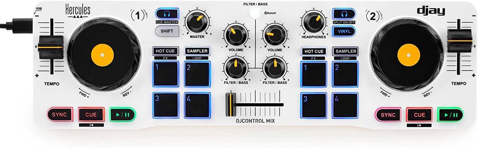 Djcontrol Mix – Bluetooth Wireless DJ Controller for Smartphones (Ios and Androi