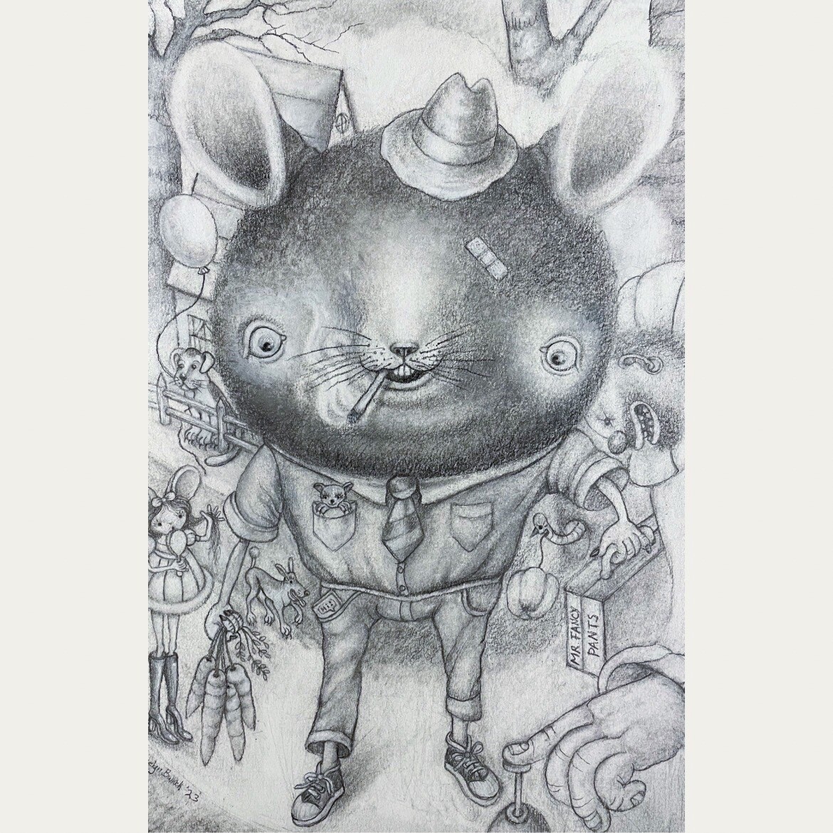 Mouse Original Drawing Mr. Fancy Pants By Jocelyn Bullock