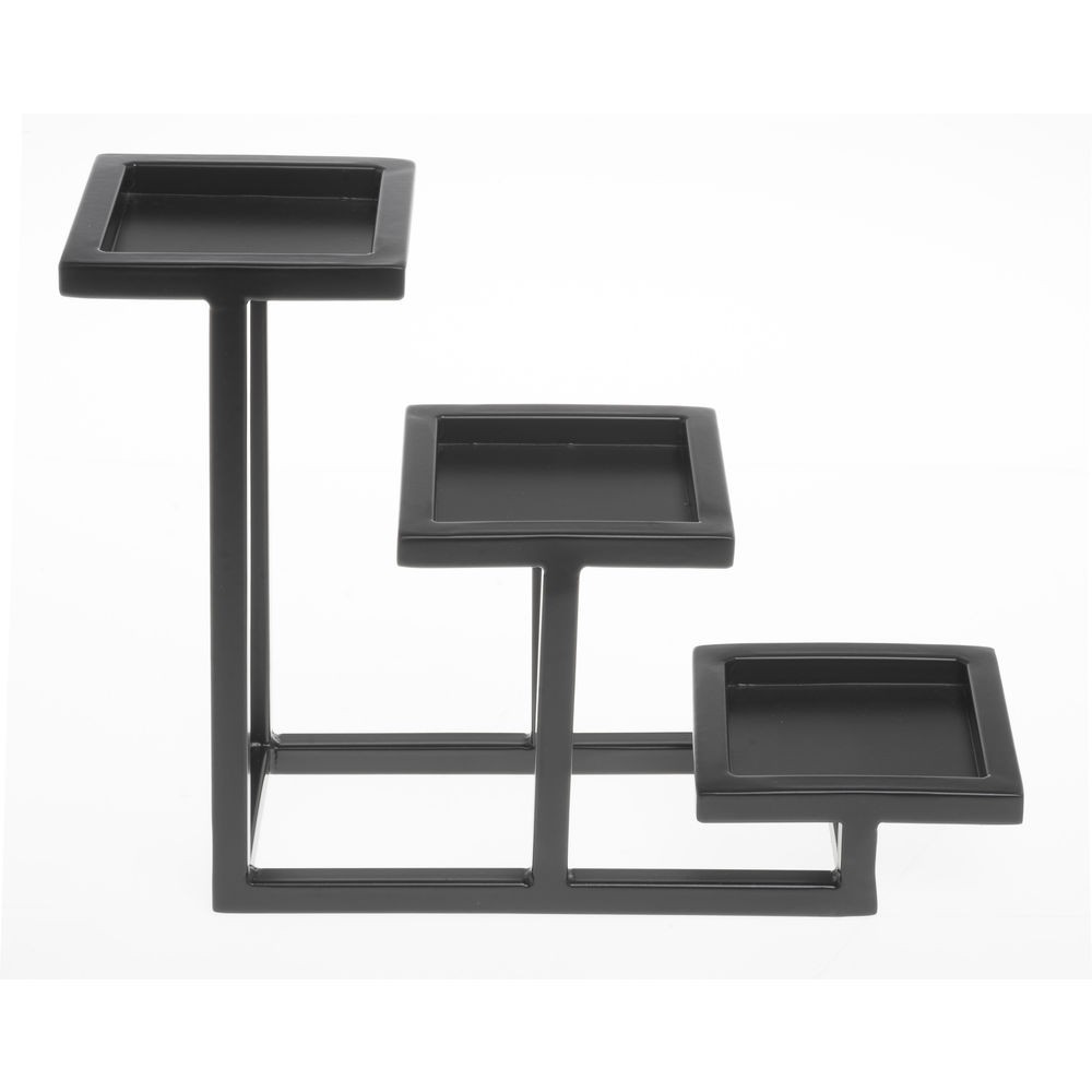 HUBERT Black 3-Tier Buffet Stand for Bowls