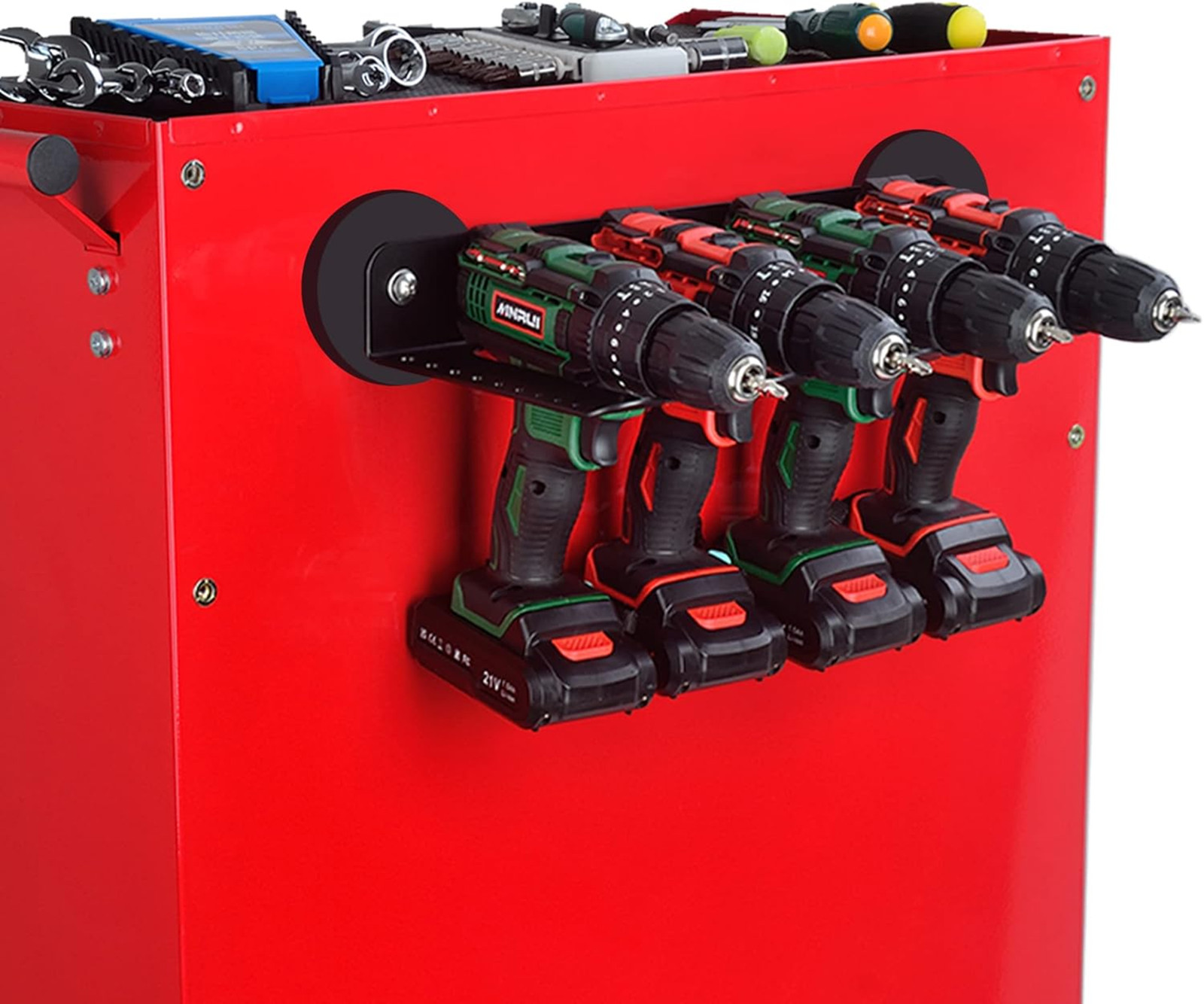 Magnetic Power Tool Organizer, Utility Storage Rack Shelf, Wall Mount Drill