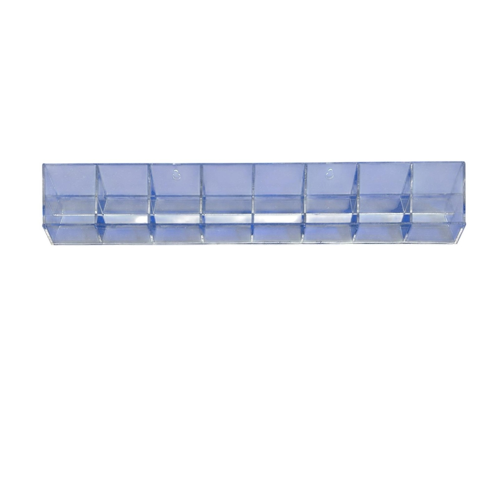 Clipper Blade Plastic Organizer Multi-Compartment Long Tray Wall Storage