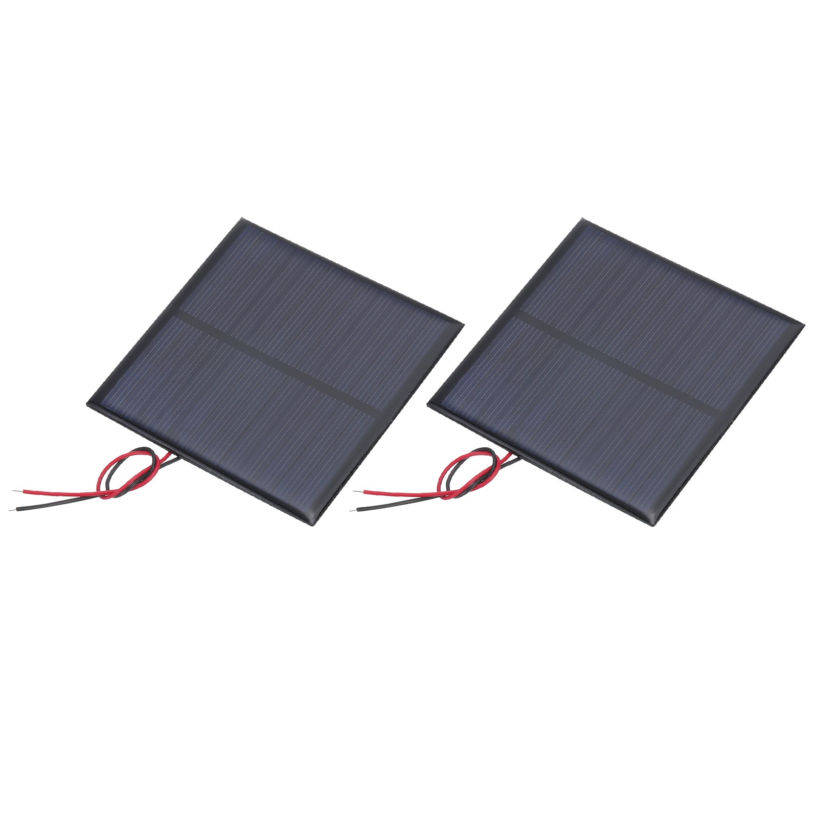 2 Pcs 6V 0.9W 150mA Mini Solar Panels with 2 Cable, 80mm x 80mm