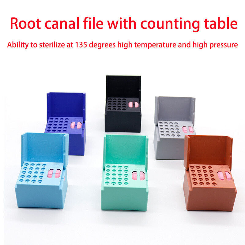 Dental Autoclavable Disinfection Root Canal Endo File Box 10/20 Holes Memory