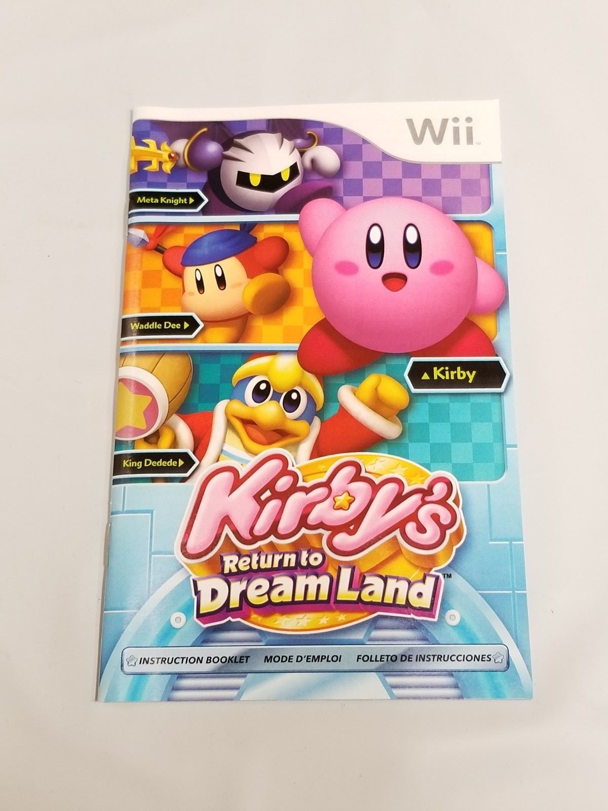 Kirby's Return to Dreamland for Wii Instruction Manual Booklet ONLY!!