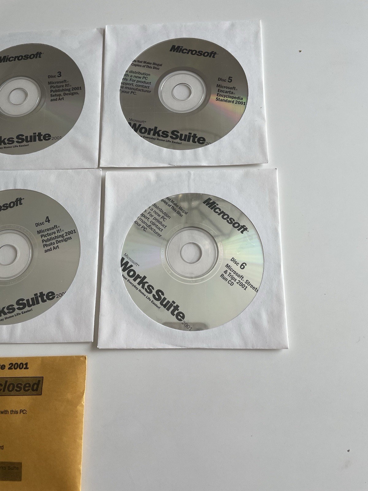 Microsoft Works Suite 2001 Set Up Discs