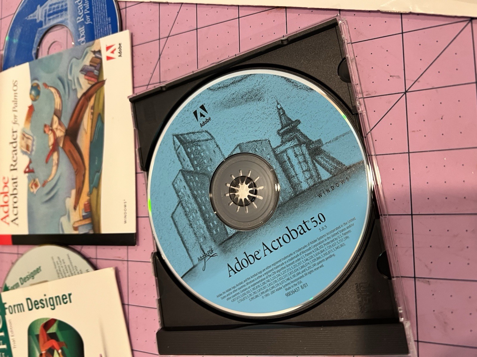Adobe Acrobat 5.0 + Reader for PalmOS BIG BOX Windows XP 2000 RARE Complete