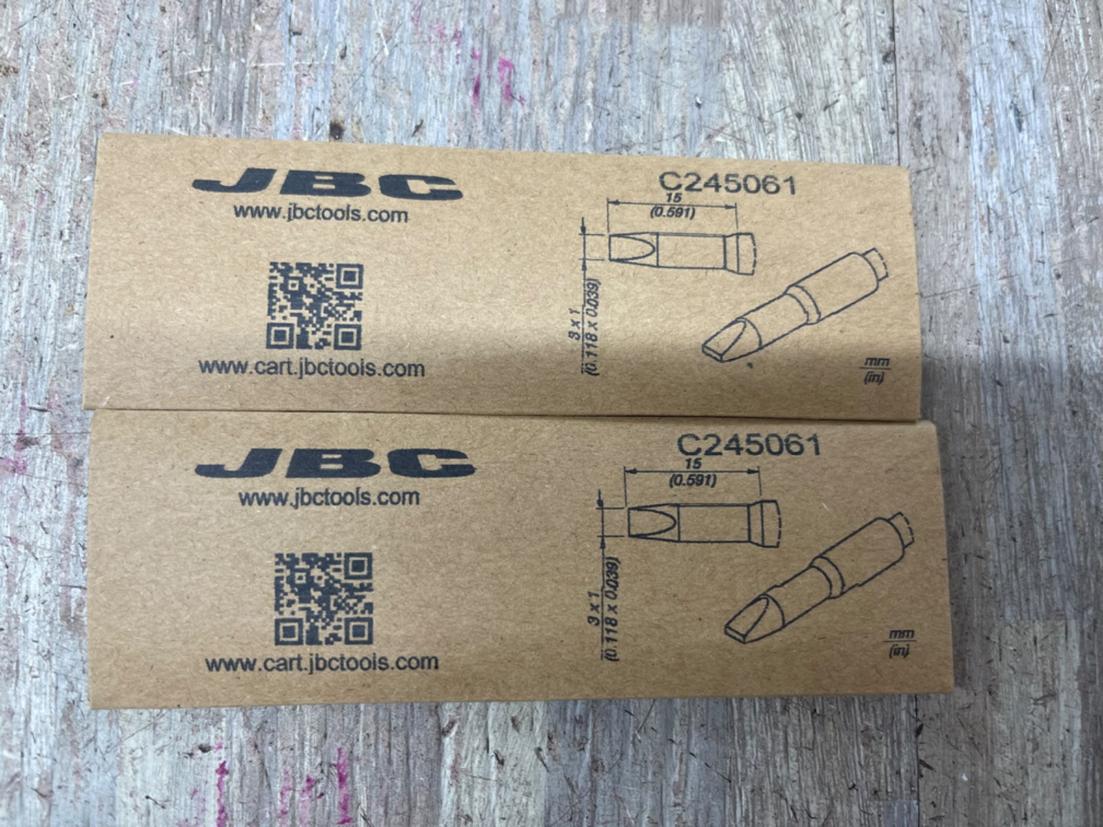 LOT OF 2 NEW JBC Tools C245061 Soldering Cartridgeies FREE SHIPPING