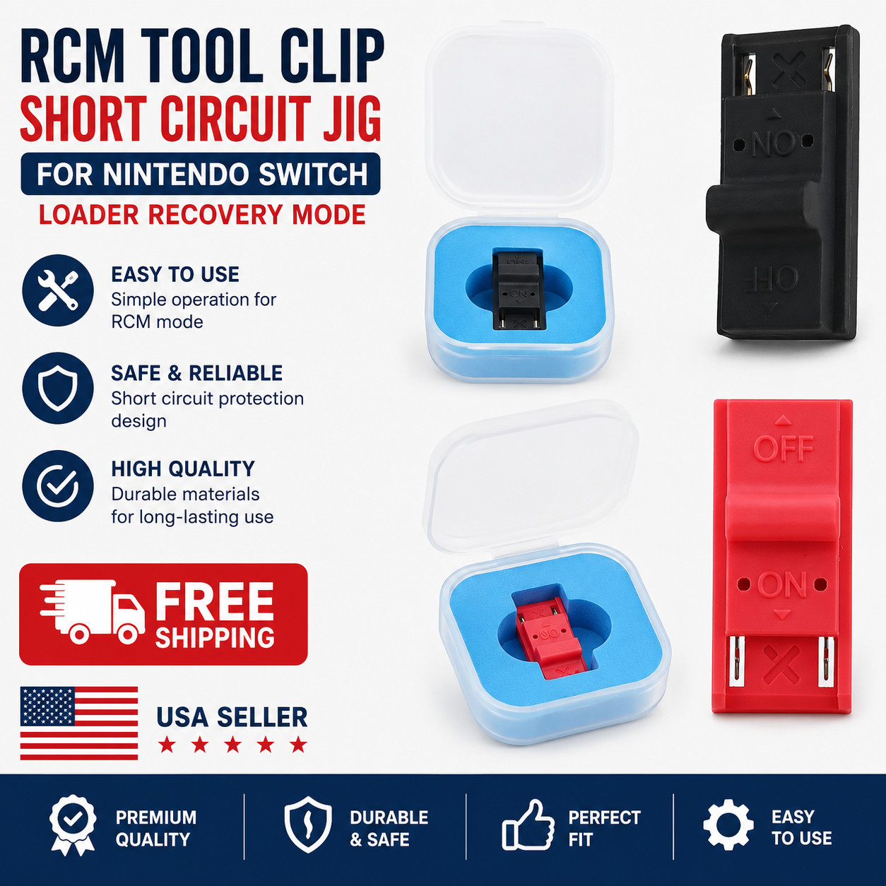 RCM Tool Clip Short Circuit Jig For Nintendo Switch Loader Recovery Mode NEW