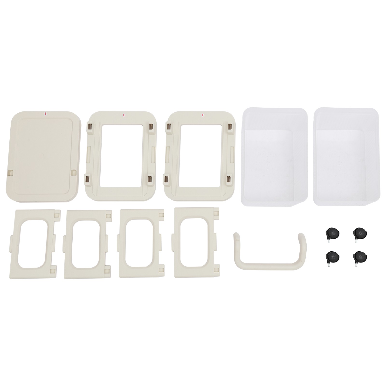 2-Drawer Plastic Rolling Storage Cart with 4 Universal Wheels