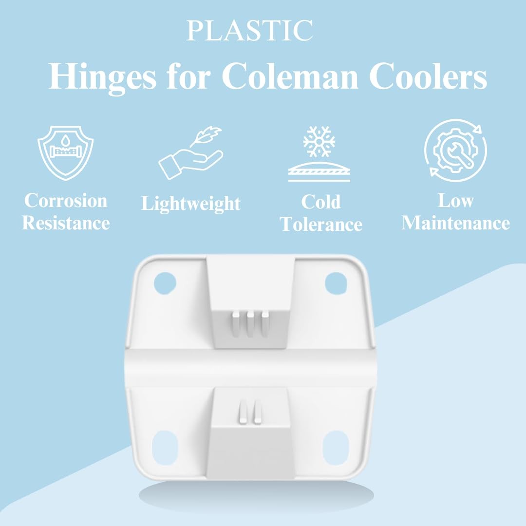 Cooler Hinges for Coleman,4 Pack Ice Chest Hinges Threaded Compatible, Campin...