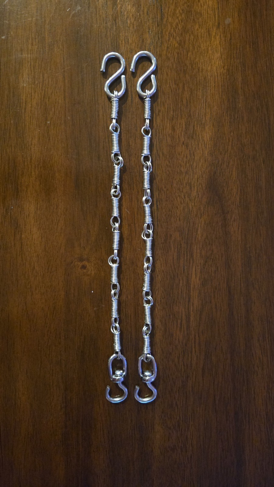 handcrafted twisted nickel wire rein/bridle chains
