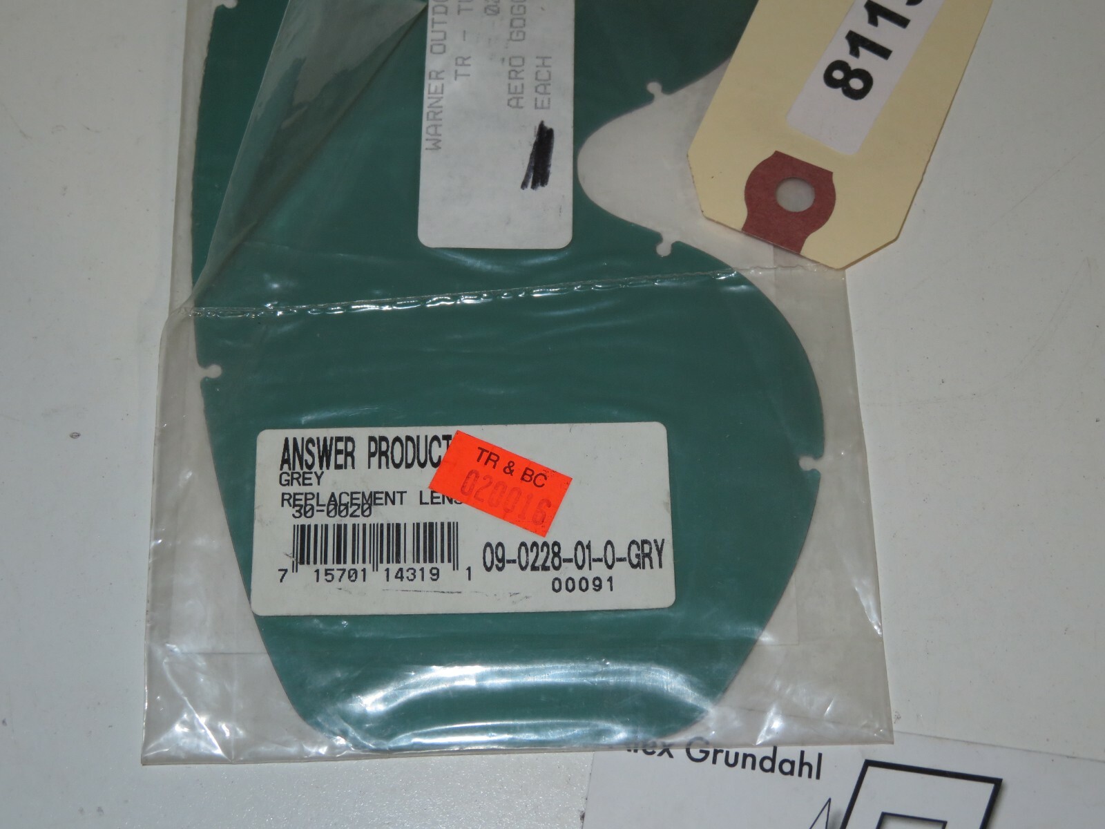 Answer Products - NOS Lexan Grey Replacement Lens Qty 1 - 020016