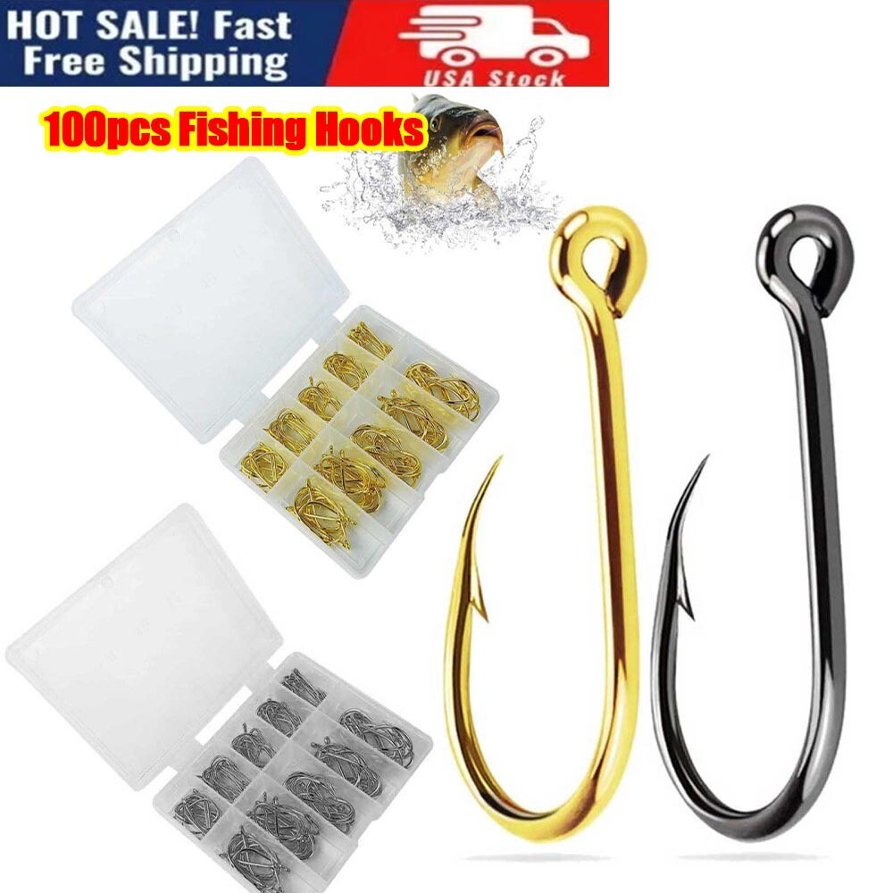100pcs Alloy Short Shank Fishing Hooks High Fly Tying Jig Hooks Super Sharp