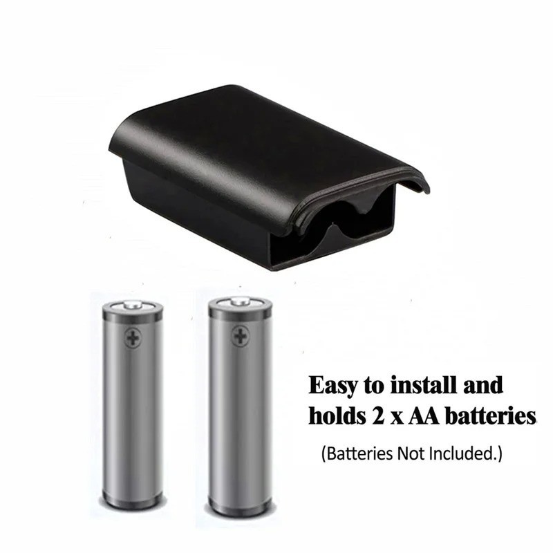 AA Battery Back Cover Case Shell Pack For Xbox 360 Wireless Controller Black Lot