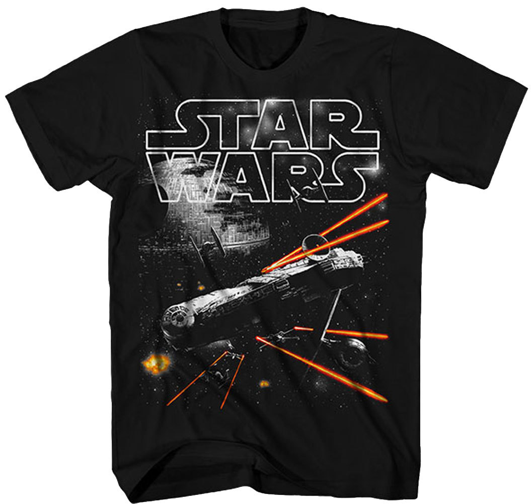 Official Star Wars On The Run Youth T-Shirt - Darth Vader David Bowie Boba Fett