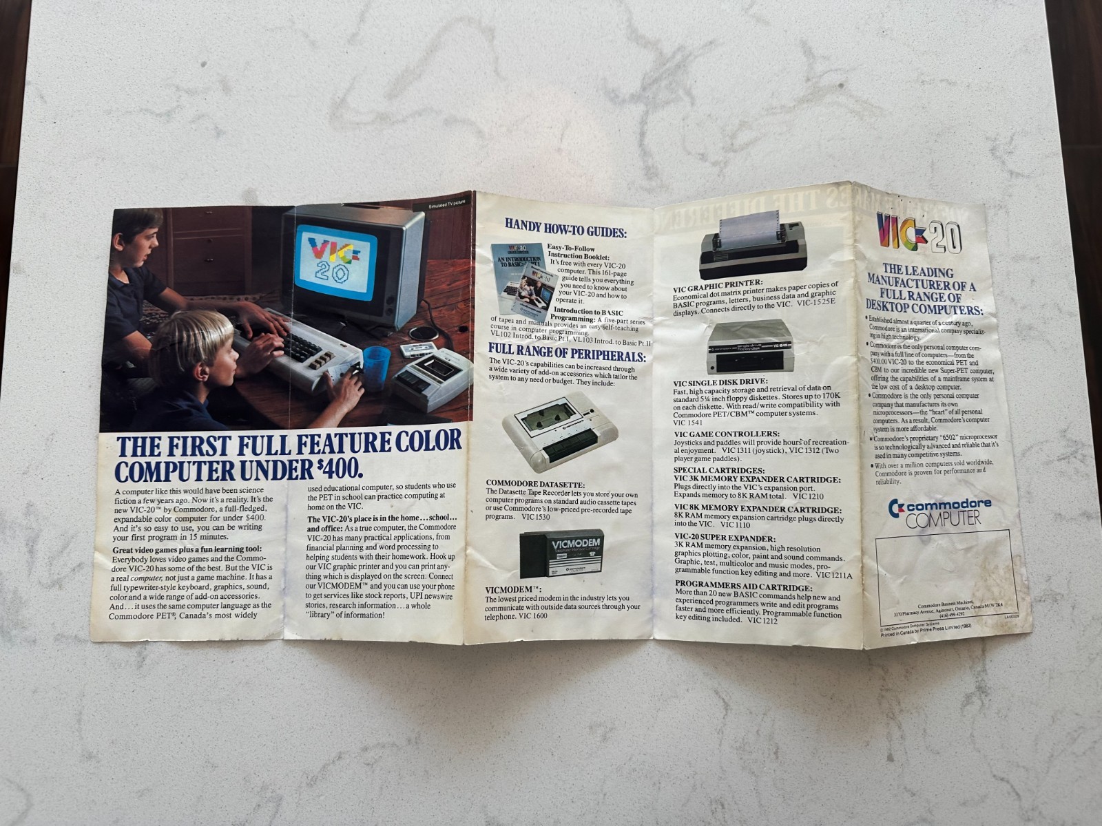 Rare Commodore VIC-20 Ad Pamphlet Flyer Fold-Out