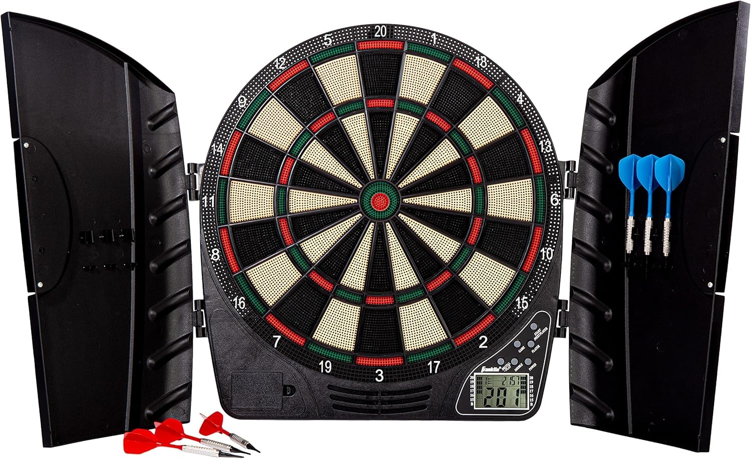 Electronic Dart Board Soft Tip Digital Scoreboard Set w/ 6 Darts