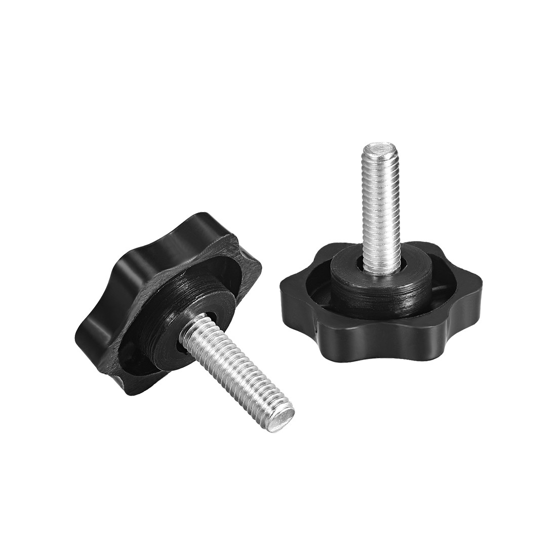 2pcs M6 ×20mm Male Thread Star Screw Knobs Lock Handle