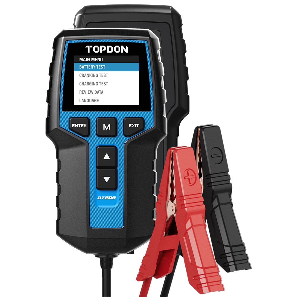 TOPDON BT200 100-2000CCA 12v Car Alternator Tester Digital Auto Battery Analyzer