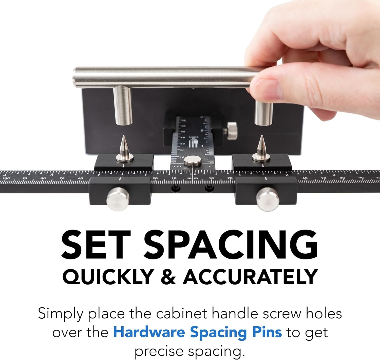 Original Cabinet Hardware Jig - Made in USA - Most Accurate Tool for Knobs and P