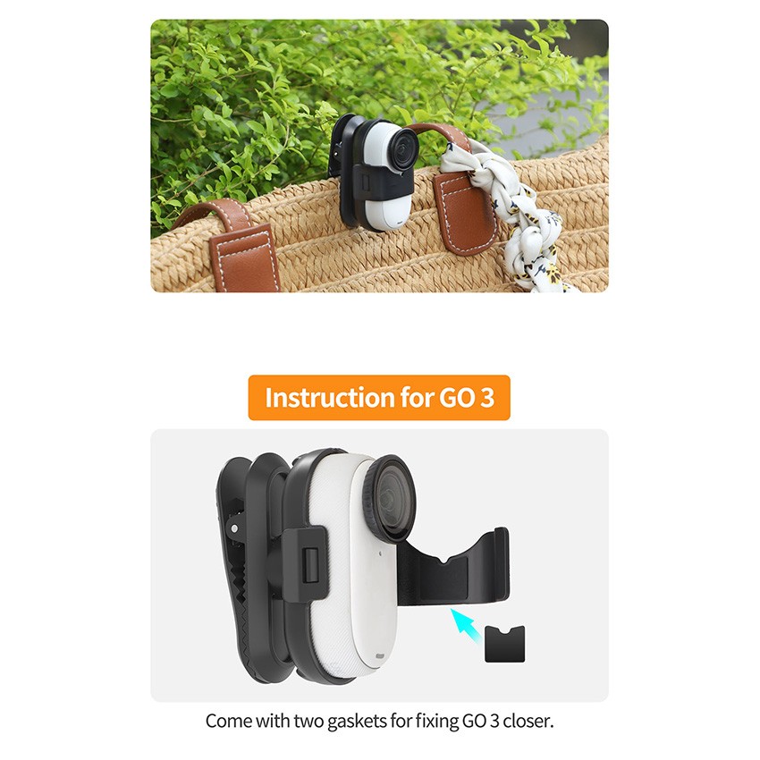 Universal Sports Camera Mount Backpack Clip For Insta360 GO 3S/GO 3 Camera