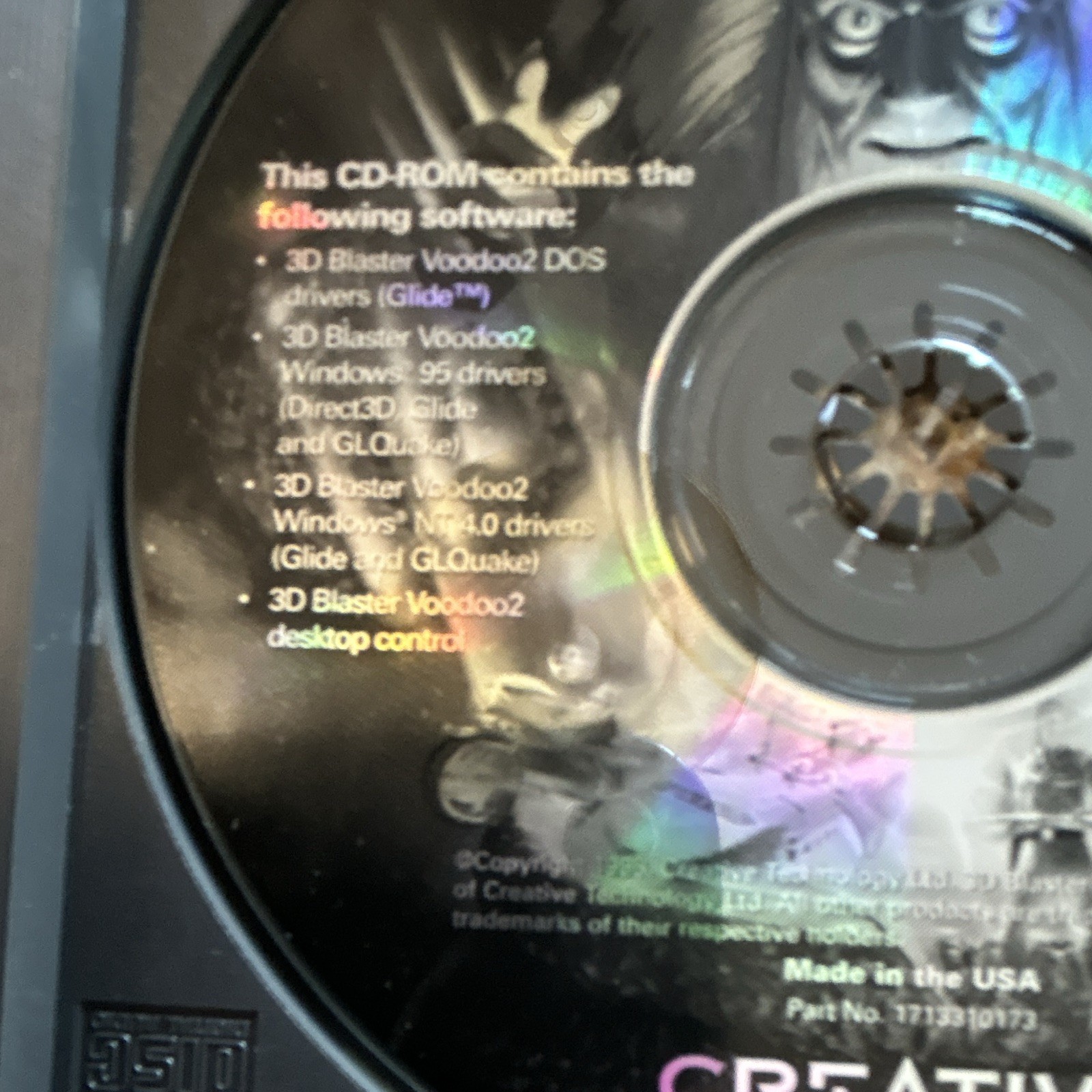 Creative 3D Blaster Voodoo2 Driver & Utility Software CD Win95/DOS/NT4 EN