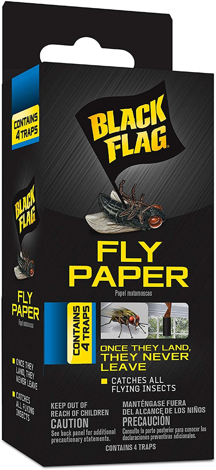 Fly Paper, Insect Trap, Catches All Flying Insects 4 Traps