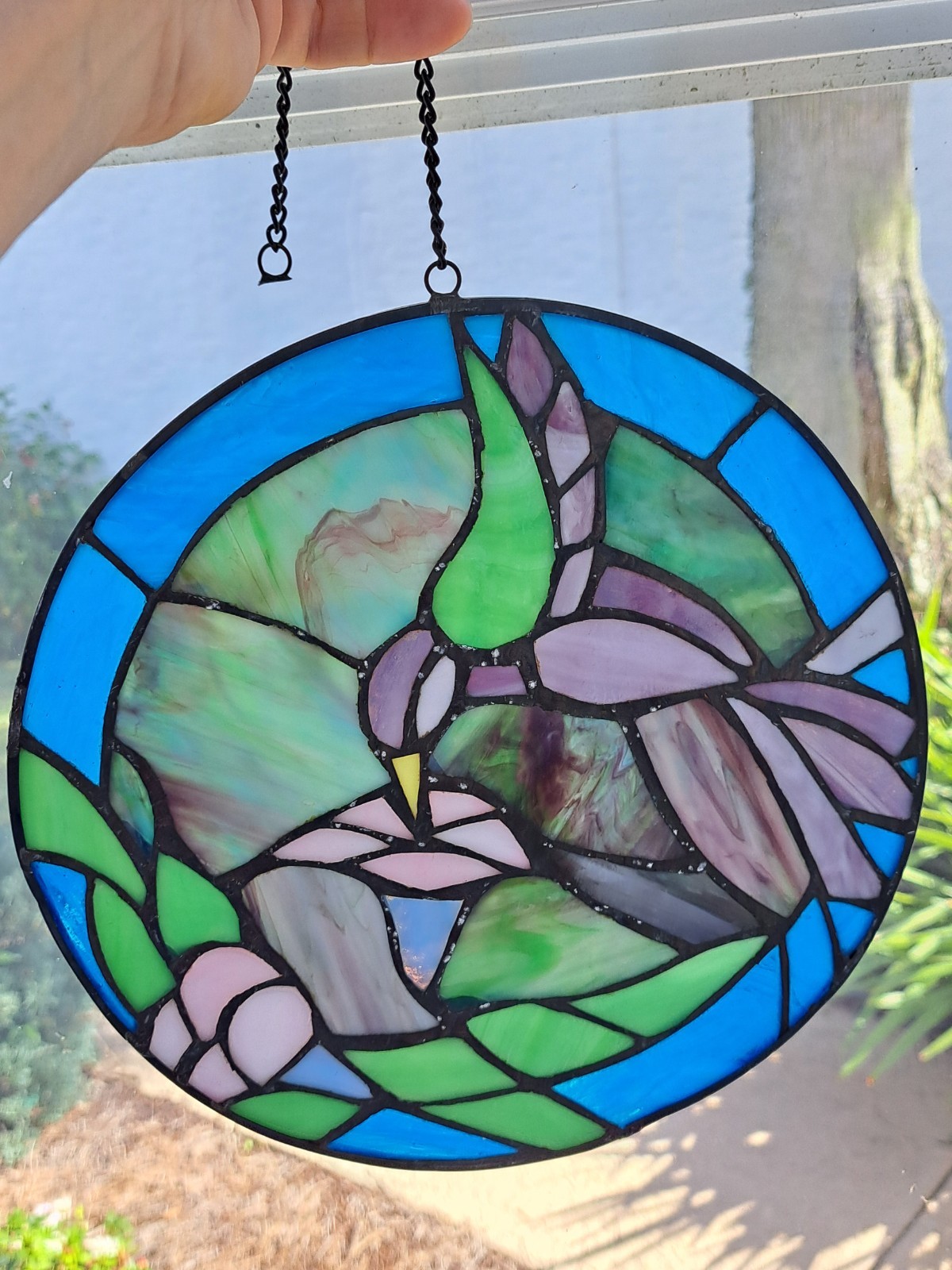 Vintage Suncatcher Hummingbird 10"