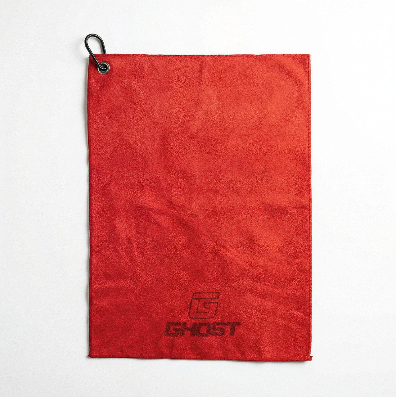 Red/Gray Fedor Gorst Ghost Microfiber Cue Towel — 16" x 16" (400 GSM)