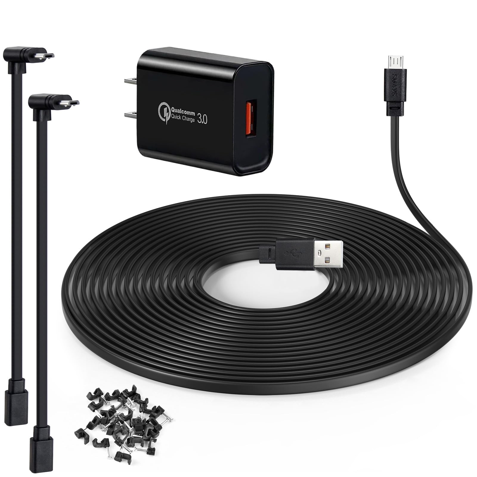 50 ft Extension Cable for Wyze Cam Pan v3, Wyze Cam v4, Wyze OG, Wyze Cam v3 ...