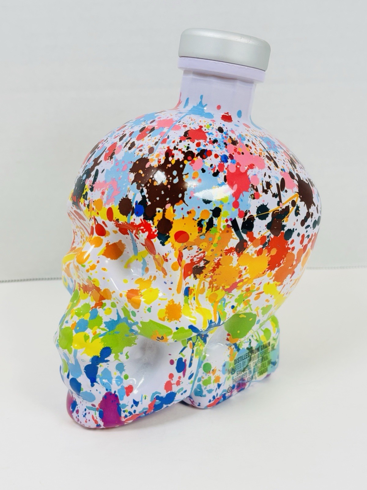 Crystal Head Vodka Skull Rainbow Painted  750mL Empty Bottle