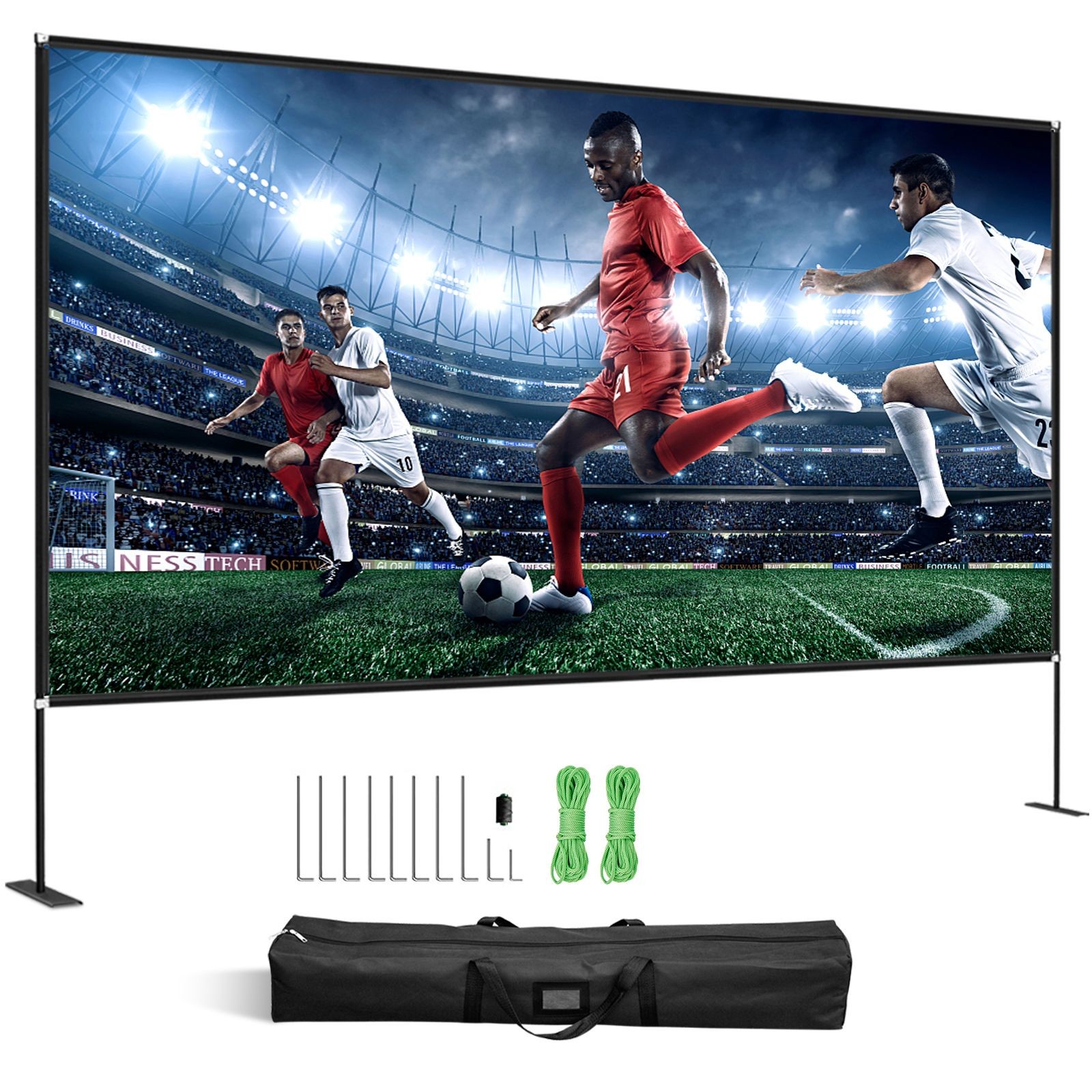 150inch 4K HD Projector Screen 16:9 Portable Stand for Home Outdoor Movie