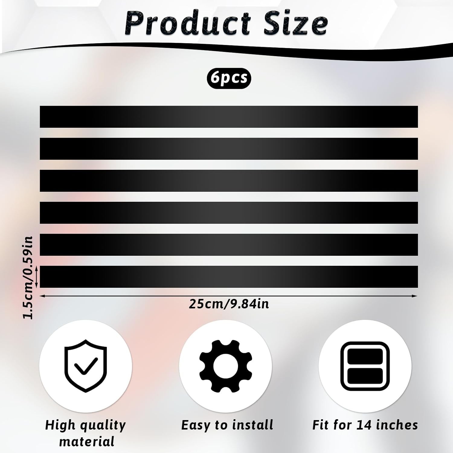 6 Pcs Snare Drum Strap Wire Polyester Film Straps Black Wire...