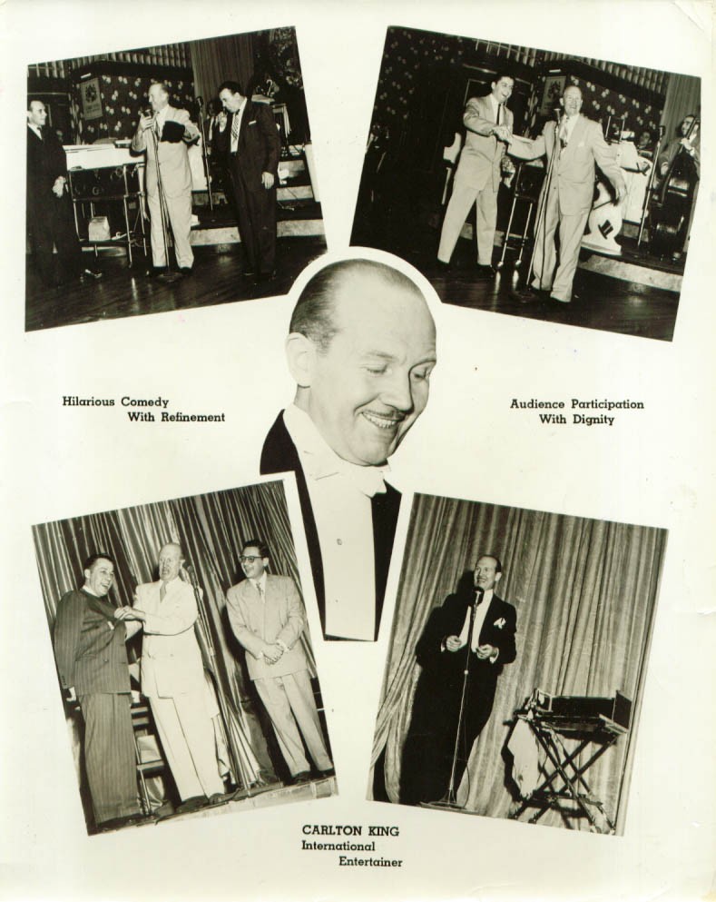 Magician Entertainer Carlton King publicity 8x10 photo 1940s