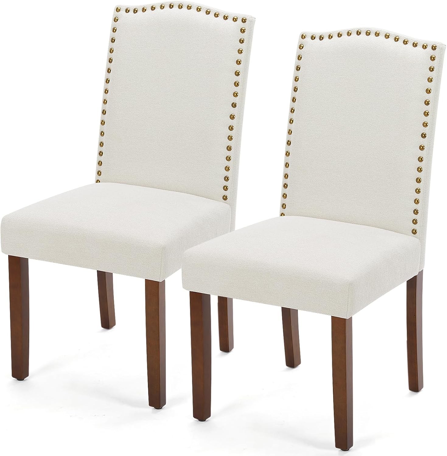 Dining Chairs Set of 2, Modern Kitchen Table Chairs with Wooden Legs and Padded