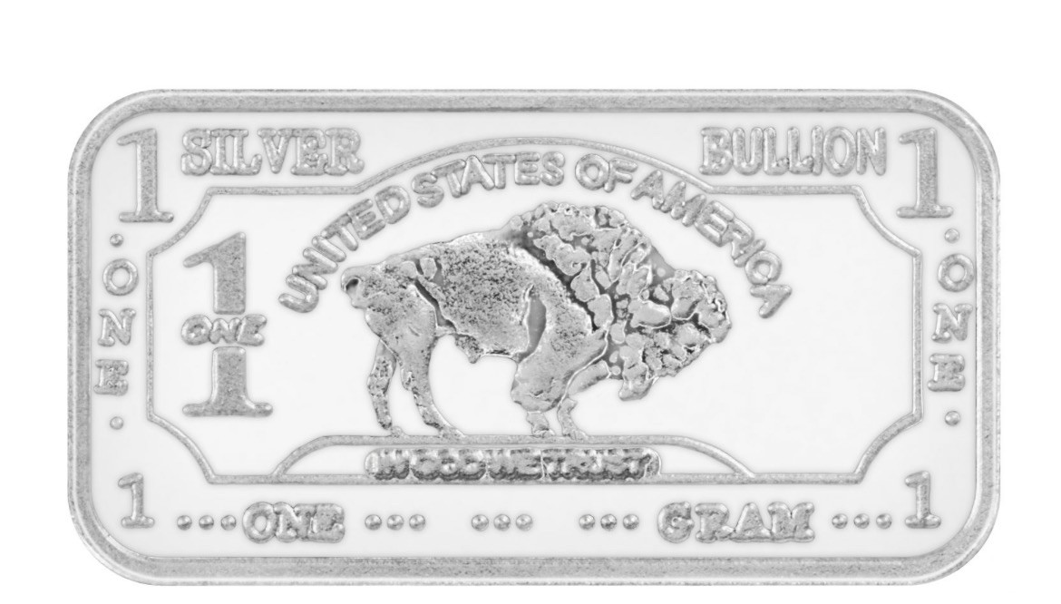 1 gram Silver Bar .999 Fine - Buffalo UNITED STATES OF AMERICA 🦬