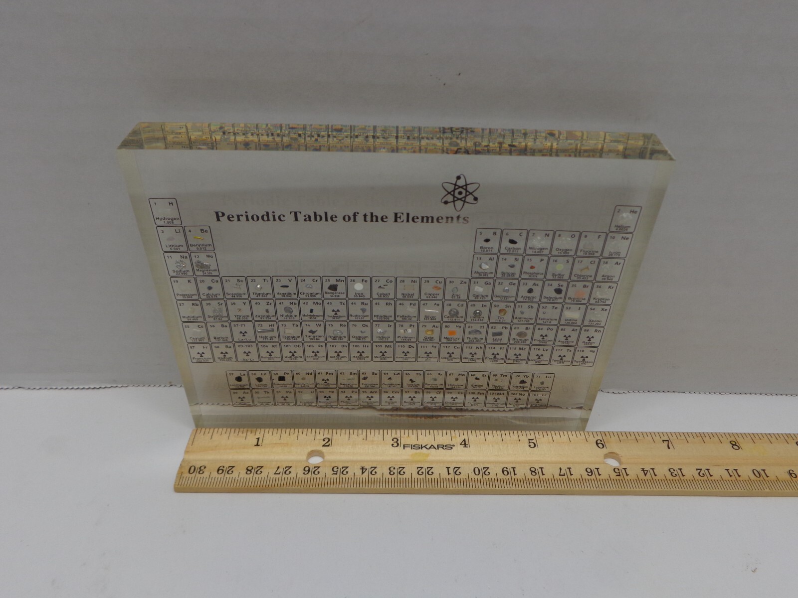 Periodic Table Of The Elements, Acrylic, 6"x4"x2" with samples, NIB