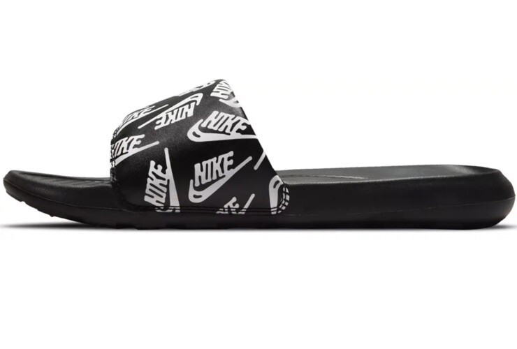 Nike Victori One Men's Slides CN9678-008 Size 13 Black / White AOP