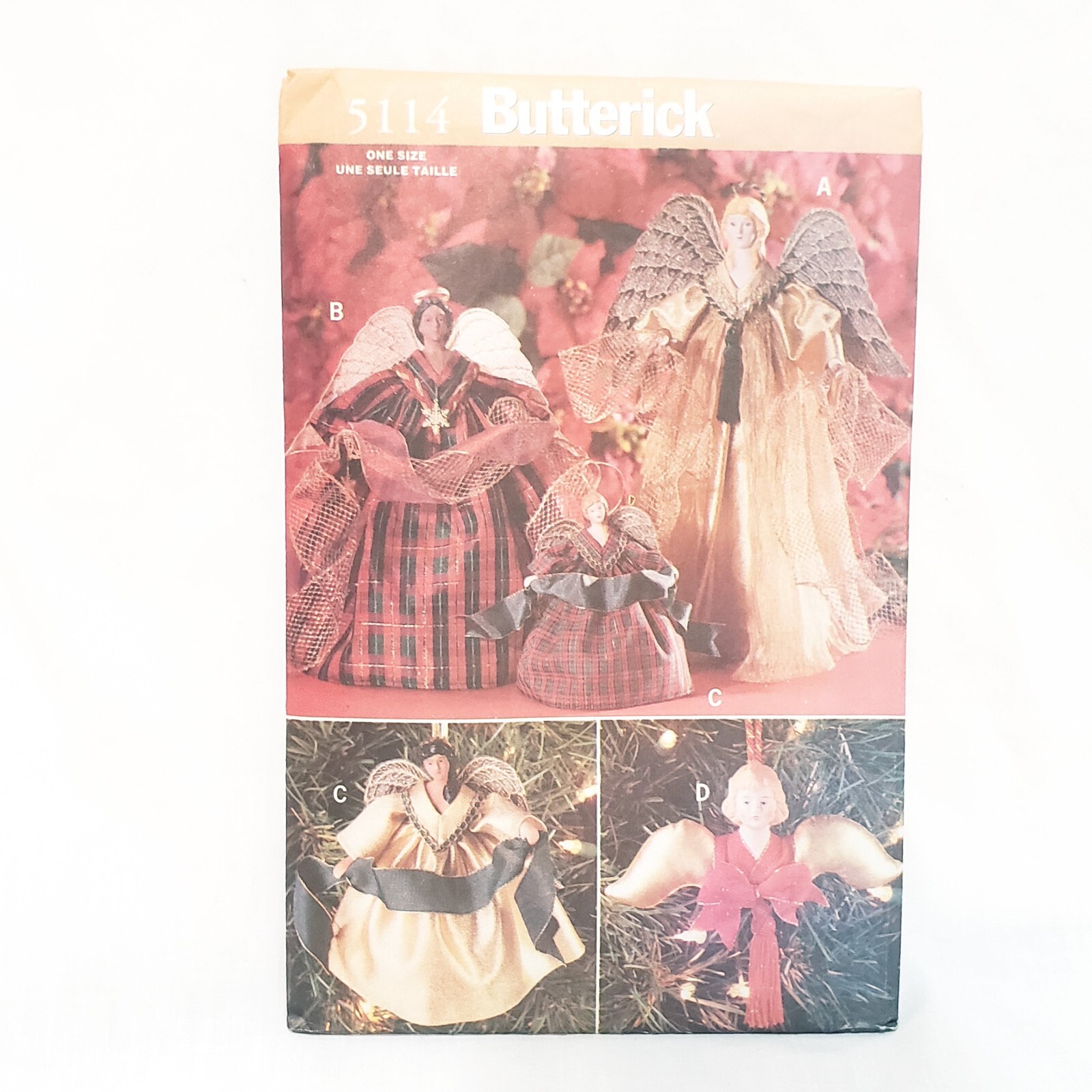 Decorative Angels Multiple Sizes Pattern B is 11"  Butterick 5114 Uncut 1997