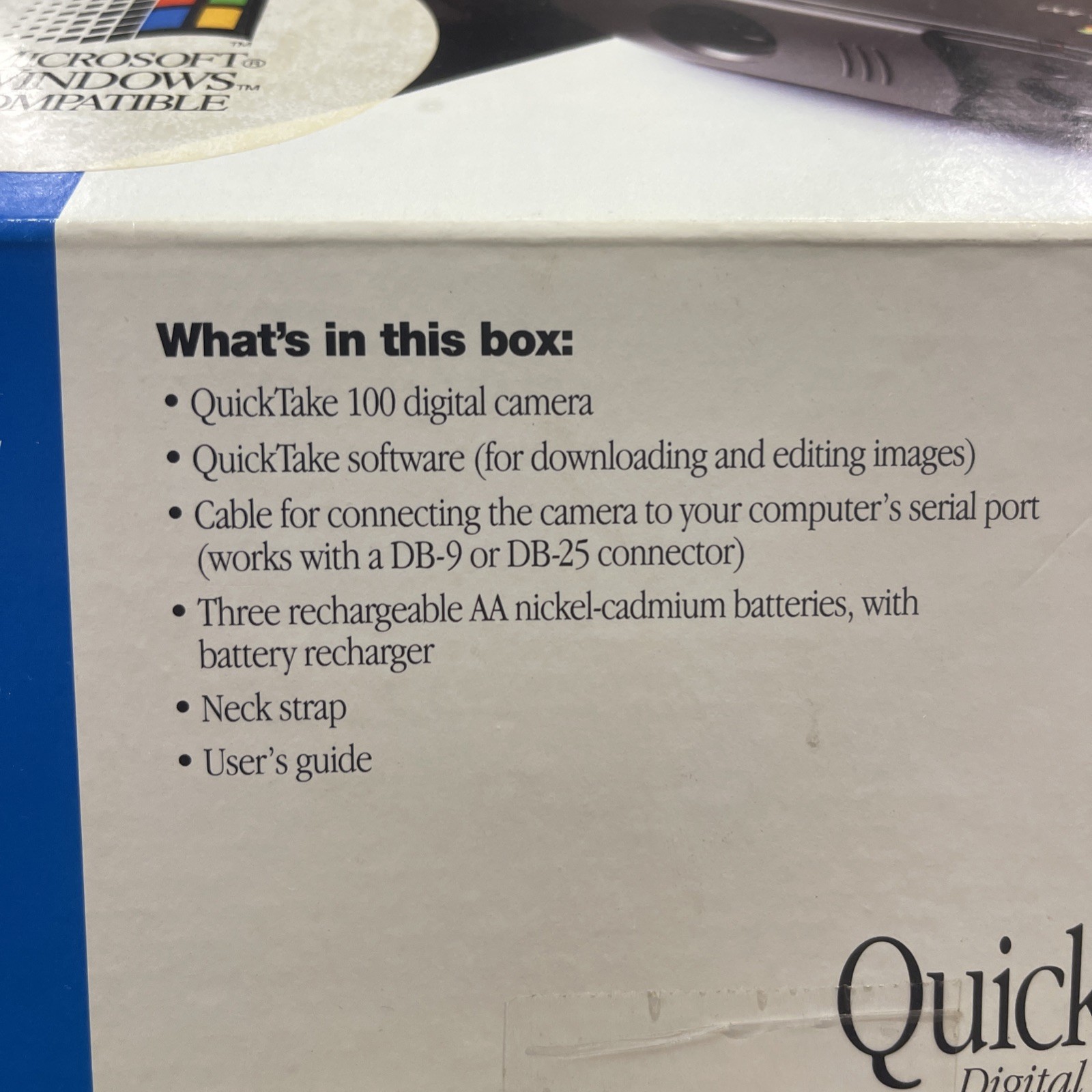 Apple Quicktake 100 Camera Microsoft Windows Compatible with Box and cables