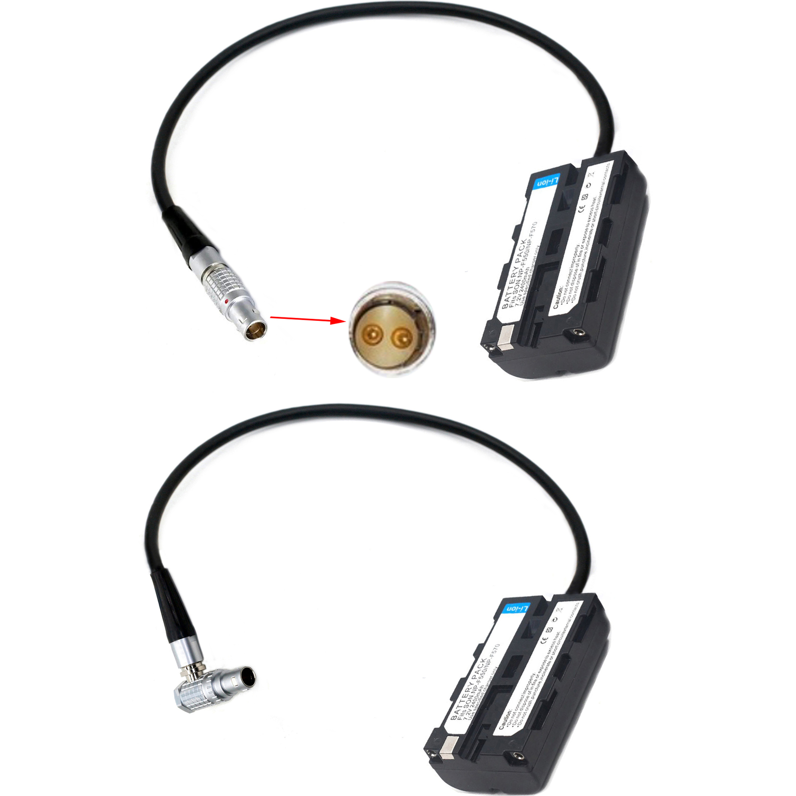 SONY-NP-F970 F550 F570 Dummy Battery to 2Pin Power Cable for Z CAM E2 Flagship