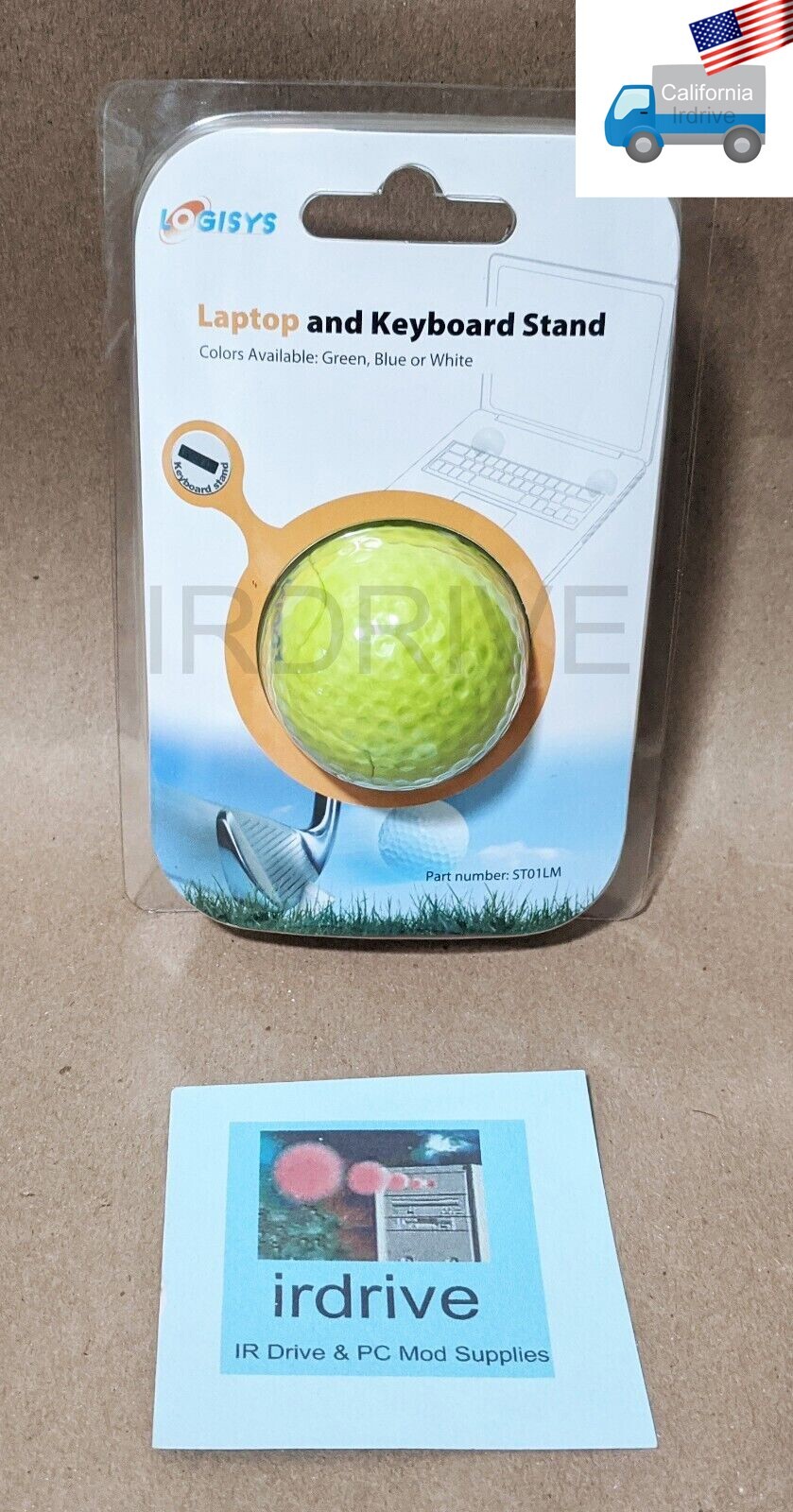 Logisys ST01LM Lime Golf Ball Shape Notebook Keyboard, Cell Anti-Slip Tilt Stand